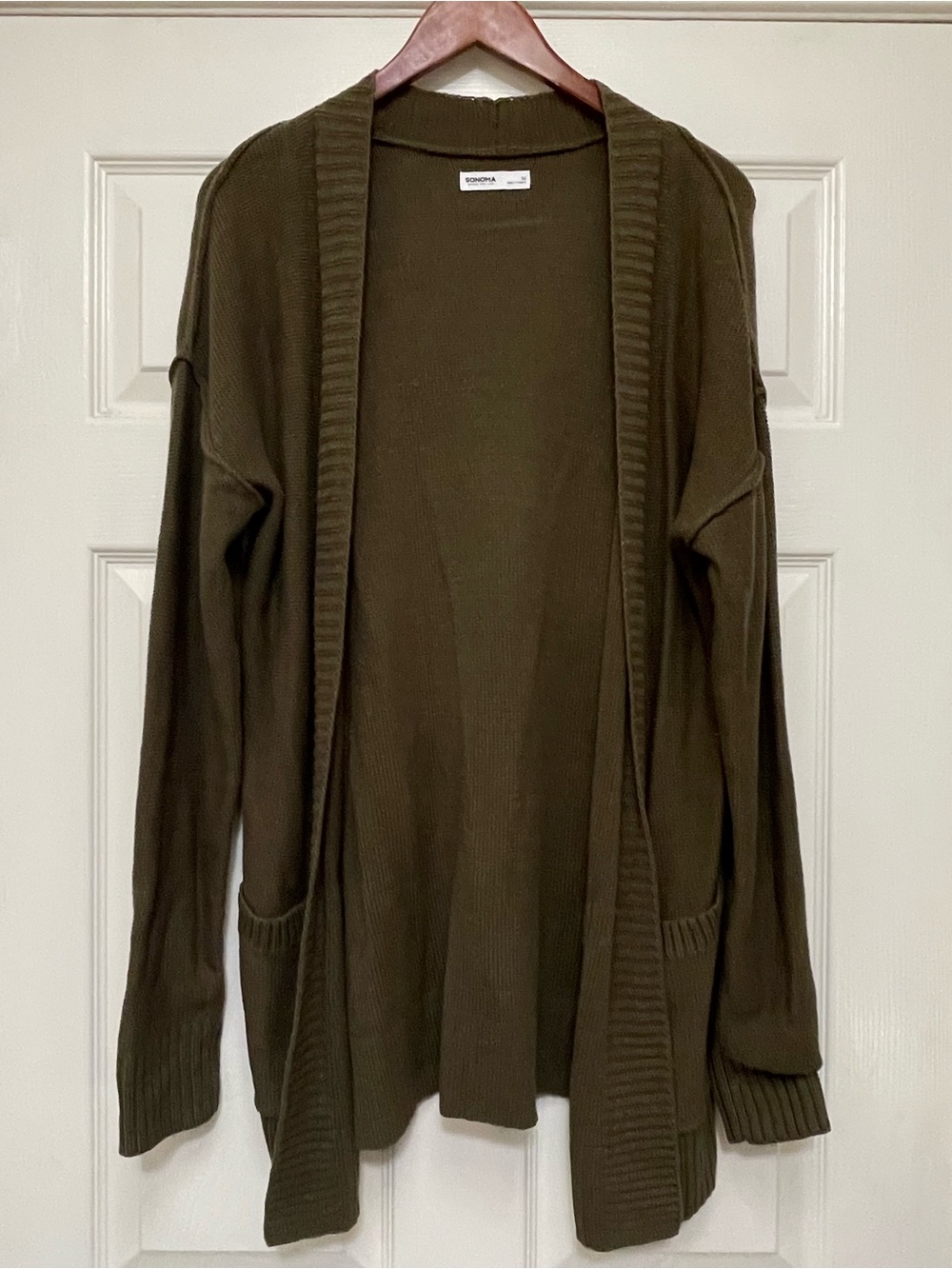 SONOMA Olive Women's Crewneck Sweater - Textured Knit